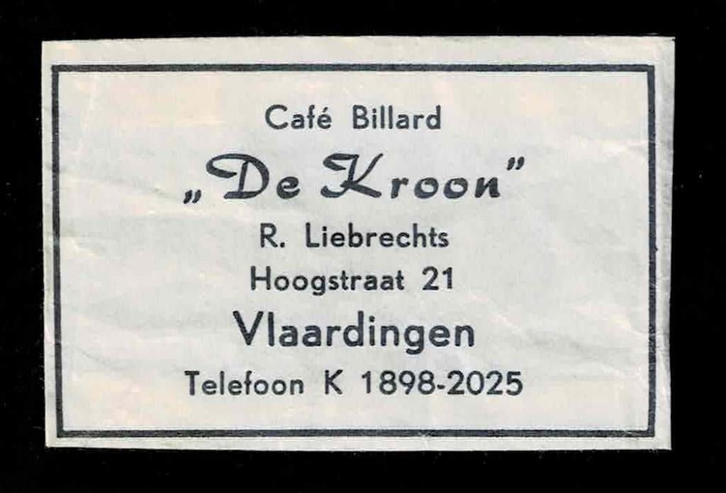 suikerzakje 1217 De Kroon Vlaardingen, Ophalen of Verzenden, Nederland