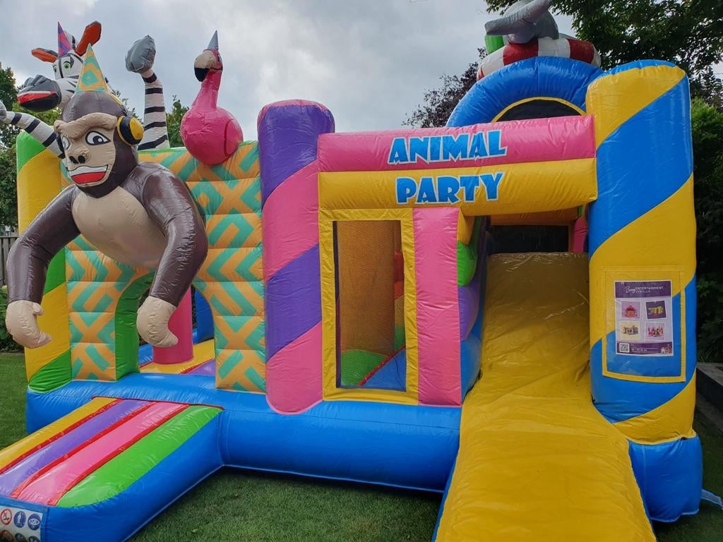 Springkussen 'Animal Party' te huur, huren., Ophalen, Overige