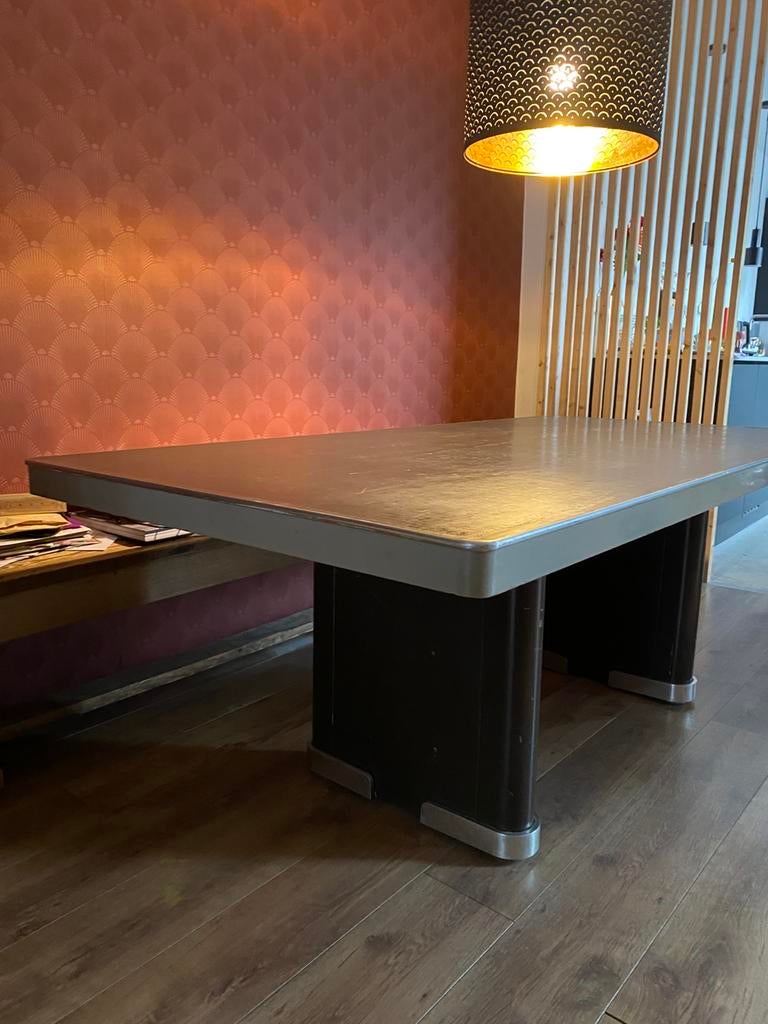 Gispen tafel, Huis en Inrichting, Ophalen, Gebruikt, 50 tot 100 cm, Vijf personen of meer