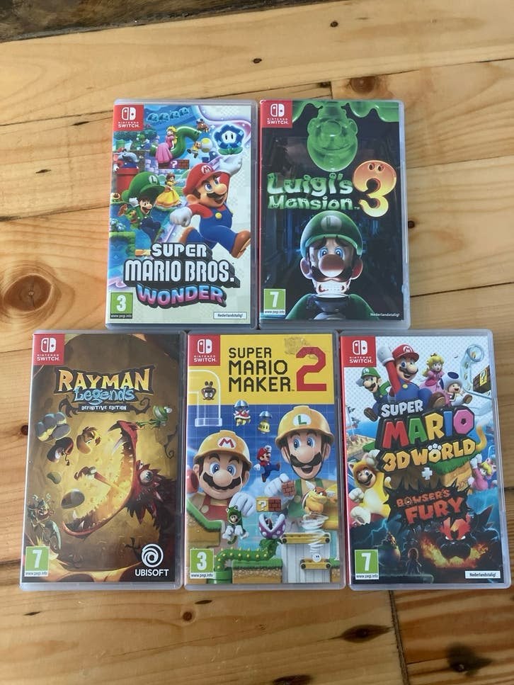 5 Nintendo Switch games: Super Mario, Luigi's Mansion, Rayma, Avontuur en Actie, Eén computer, Ophalen of Verzenden, Zo goed als nieuw