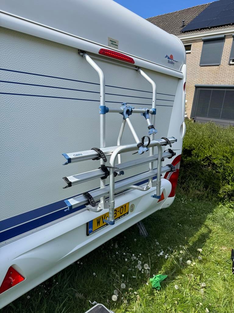 Fietsendrager voor caravan, Ophalen, Gebruikt