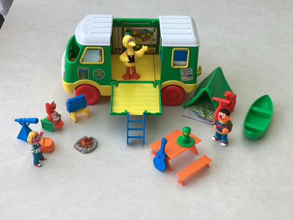 Sesamstraat Camper Speelset met Figuren en Accessoires, Ophalen, Gebruikt, Jongen of Meisje