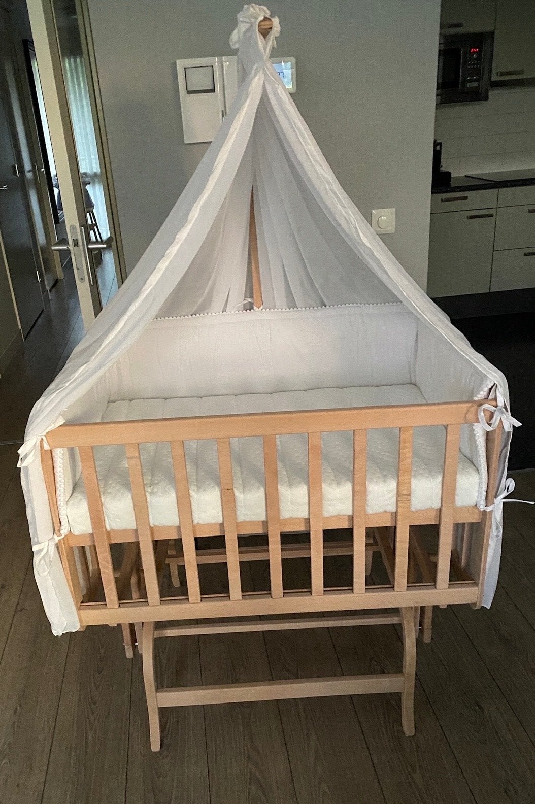 Co-sleeper wieg BabyRace, matras 90x55cm, Ophalen, Zo goed als nieuw, Wieg