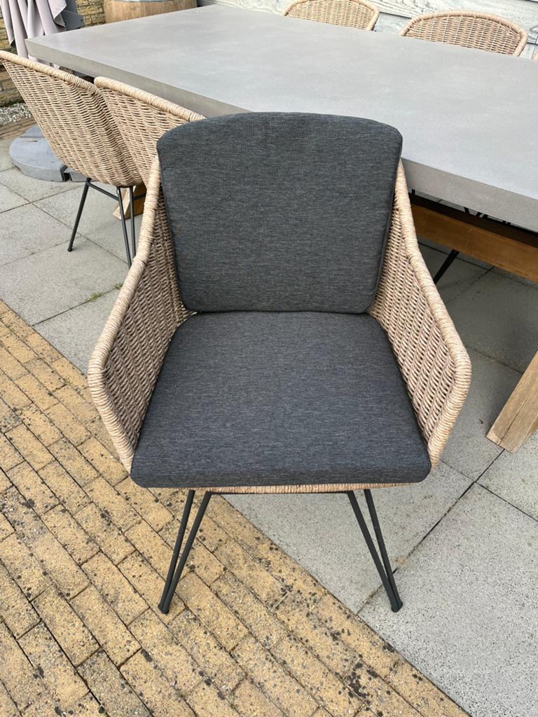Tuinstoelkussens antraciet 6 sets (exclusief stoelen), Tuin en Terras, Tuinstoelen, Ophalen of Verzenden, Nieuw, Overige materialen