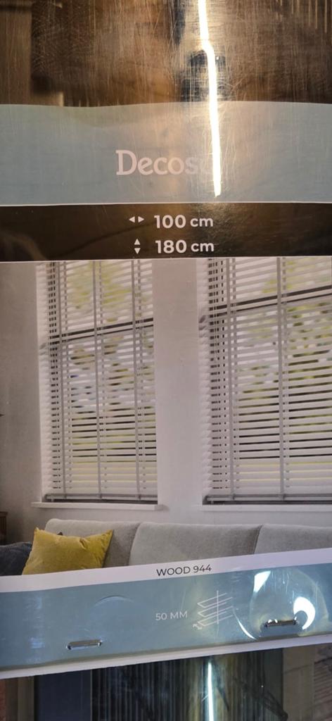 Decosol Houten Jaloezieën zwart 100x180 cm, Ophalen, Zwart, Nieuw, 50 tot 100 cm