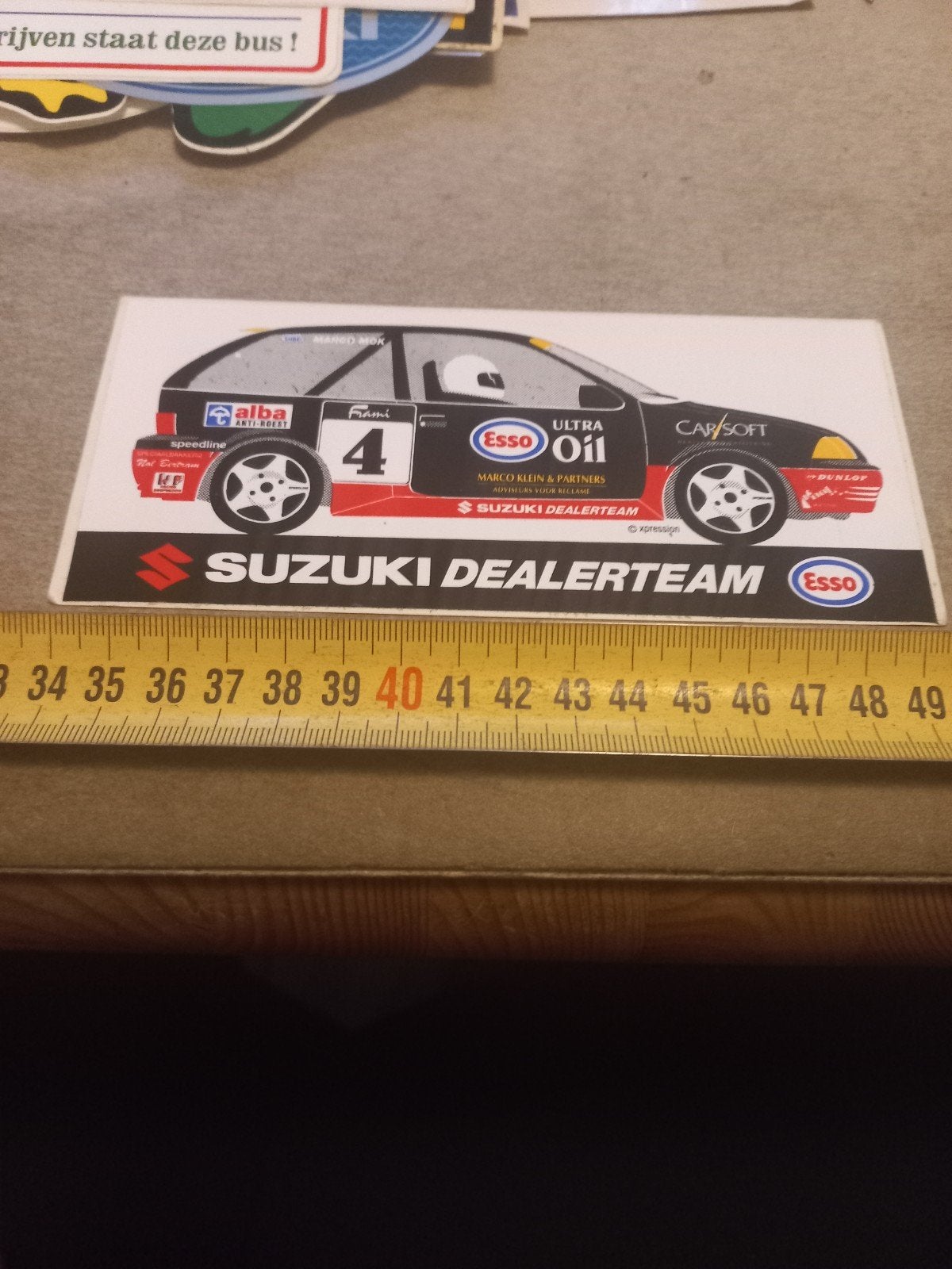Suzuki Dealerteam Raceauto Sticker, Ophalen of Verzenden, Zo goed als nieuw