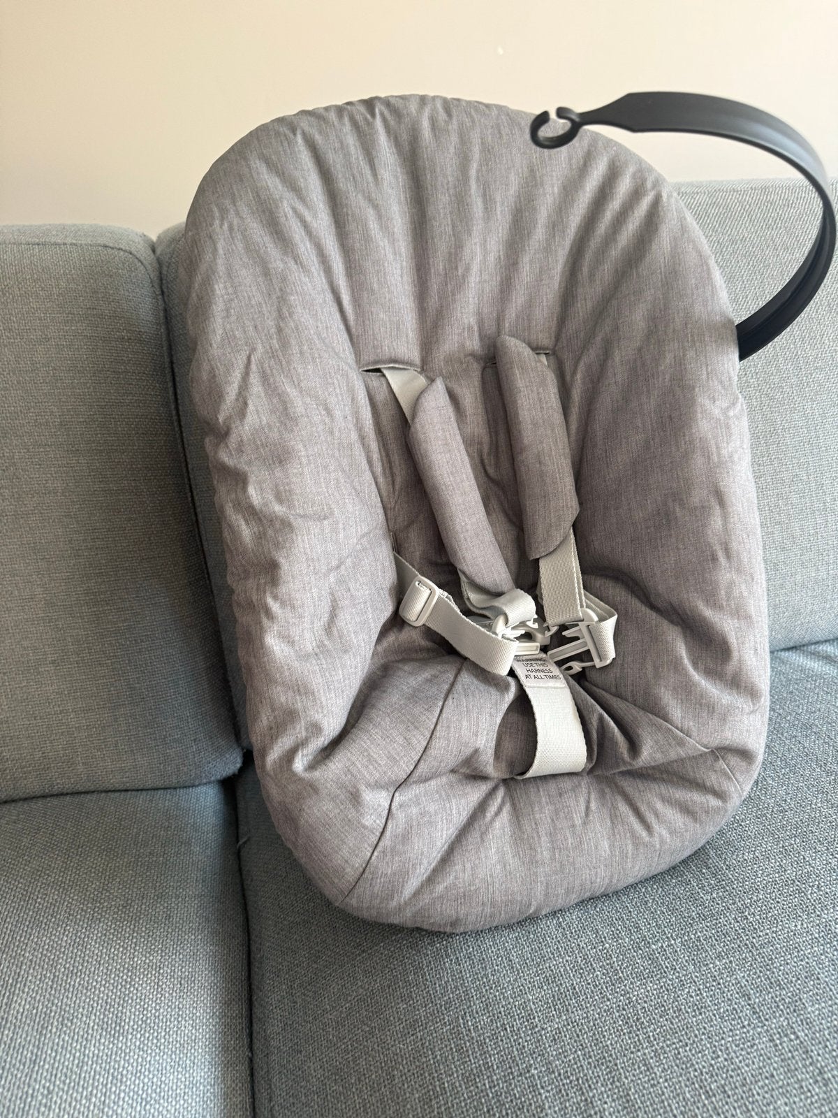 Stokke Tripp Trapp Newborn Set zwart met grijze hoes, Ophalen of Verzenden, Nieuw, Overige typen, Gordel(s)