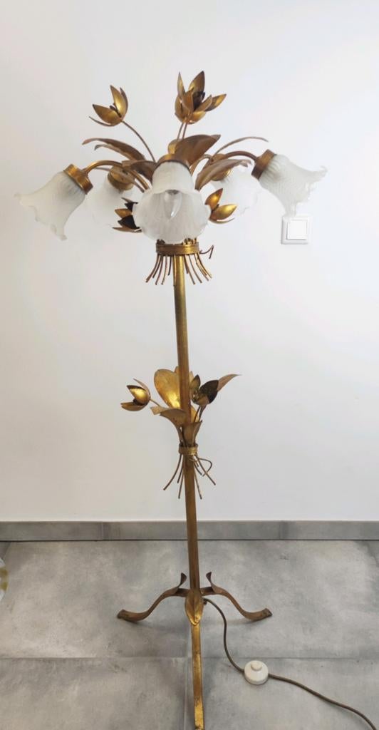Vloerlamp Kögl Hollywood Regency Hans Koegl jaren '60, Ophalen, Overige materialen