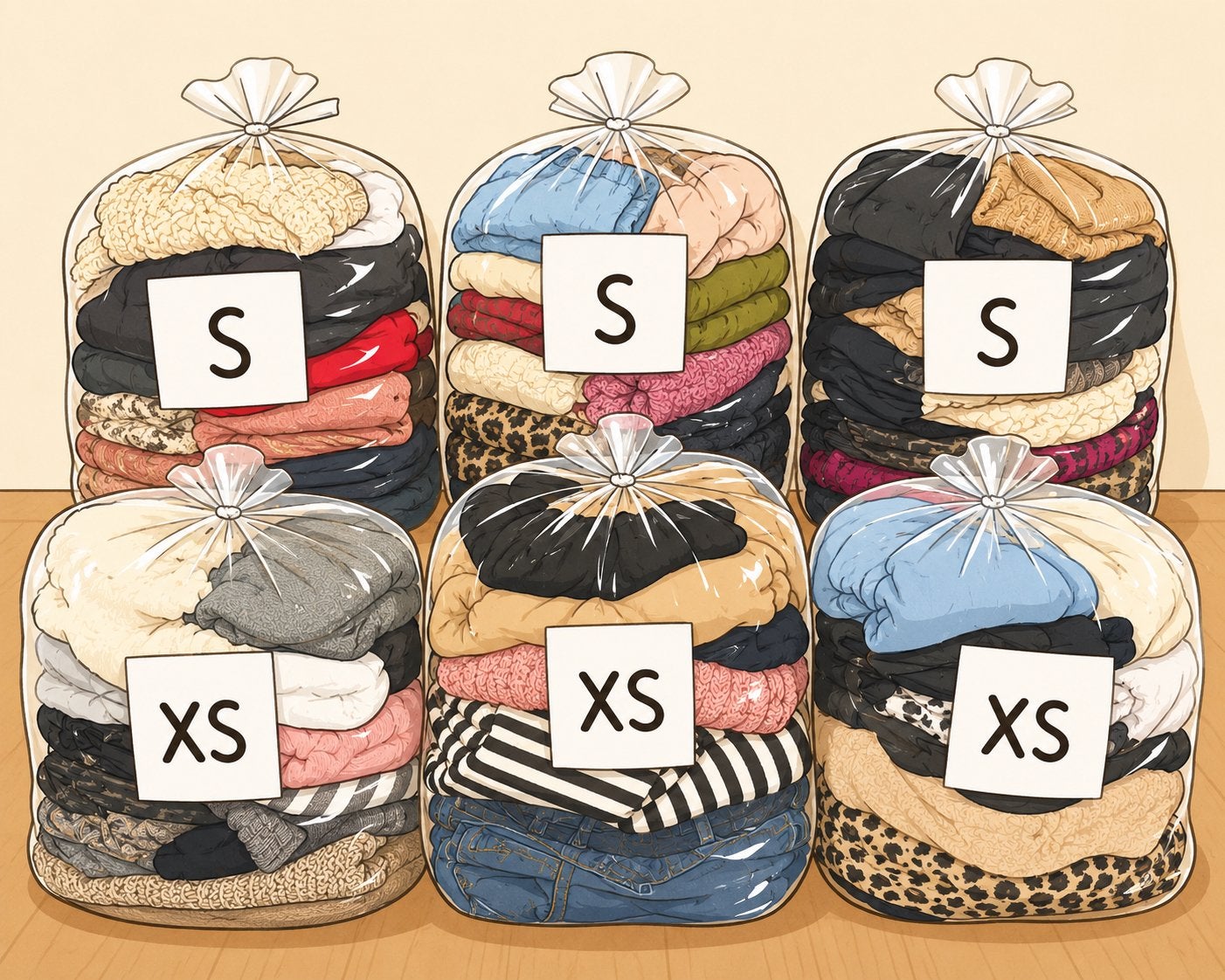 Verschillende zakken kleding met maat xs en s, Ophalen, Gedragen, Maat 34 (XS) of kleiner
