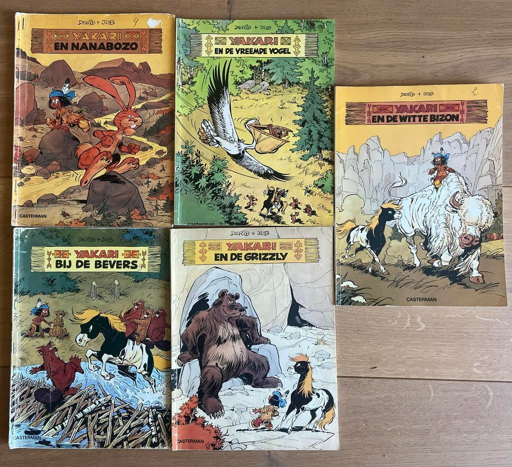 Yakari Eerste druk - Casterman 5 st., Boeken, Meerdere stripboeken, Ophalen of Verzenden, Zo goed als nieuw