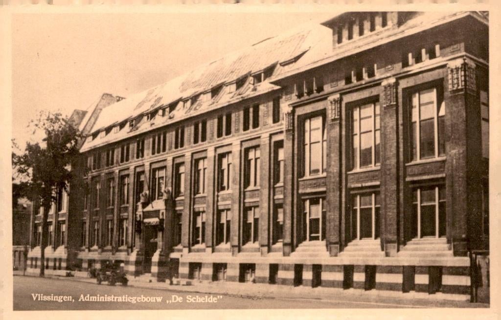Vlissingen Administratiegebouw De Schelde # 603, Verzamelen, Verzenden, 1940 tot 1960, Ongelopen, Zeeland