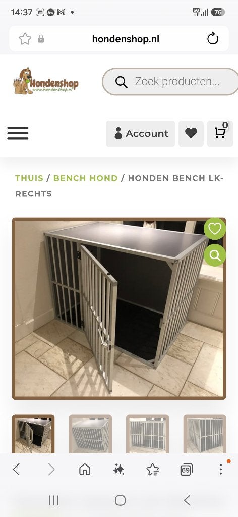 Veilige Aluminium Bench voor hond, Dieren en Toebehoren, Ophalen, Zo goed als nieuw