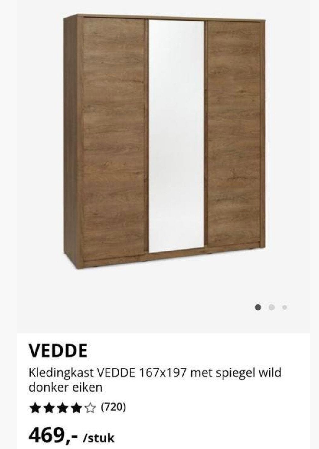 Slaapkamer kast jysk, Ophalen, Zo goed als nieuw, 25 tot 50 cm