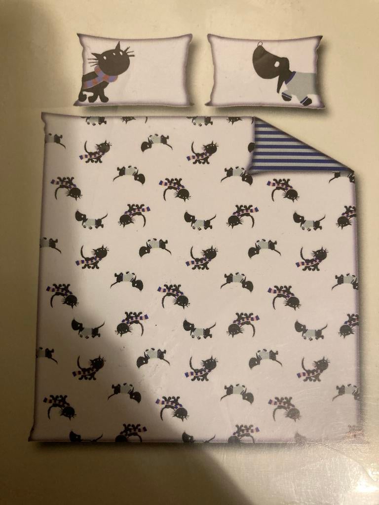 Hema Dekbedovertrek Takkie en Siepie 240x200/220, Wit, Dekbedovertrek, Ophalen of Verzenden, Nieuw