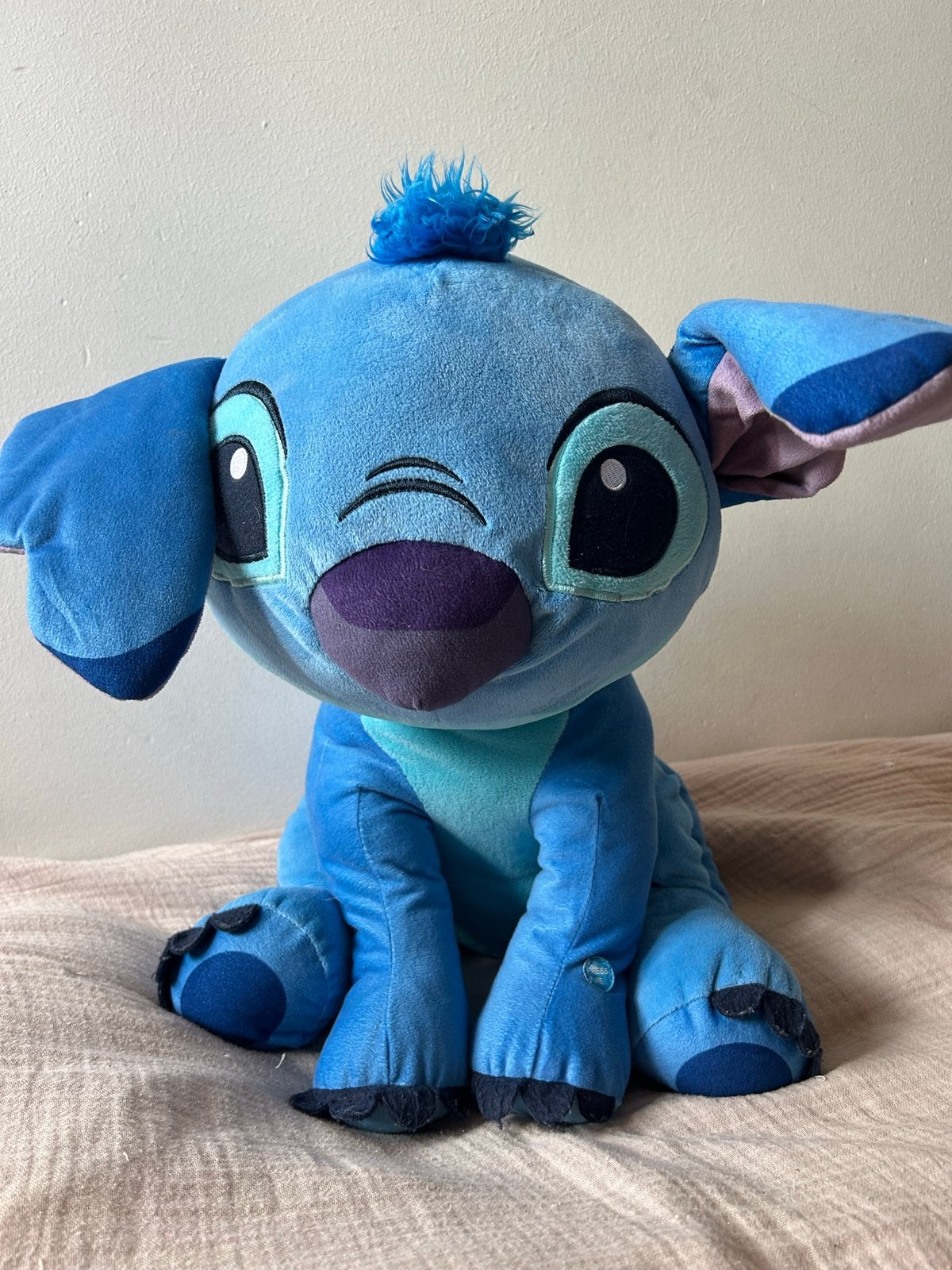 Grote Disney Stitch Knuffel - Zo goed als nieuw, Disney, Overige typen, Blauw, Ophalen of Verzenden