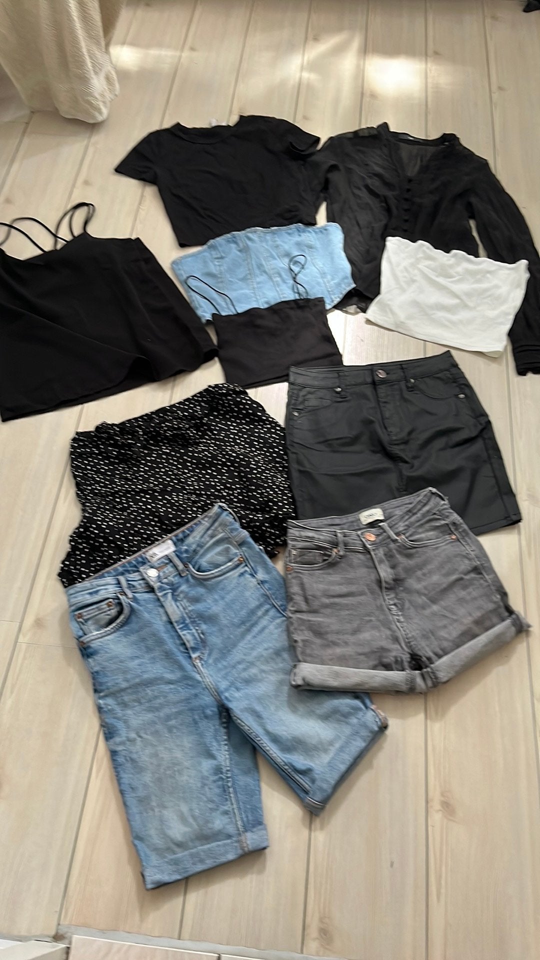 170 176 xs s Zwarte top zara broek rok short zwart, Ophalen of Verzenden, Gebruikt, Maat 170