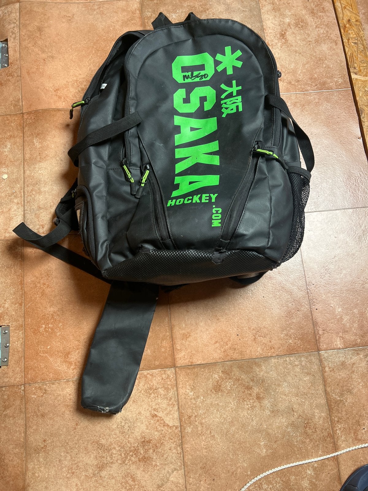 Osaka Hockey Rugzak - Zwart met Groen Logo, Ophalen of Verzenden, Gebruikt, Tas