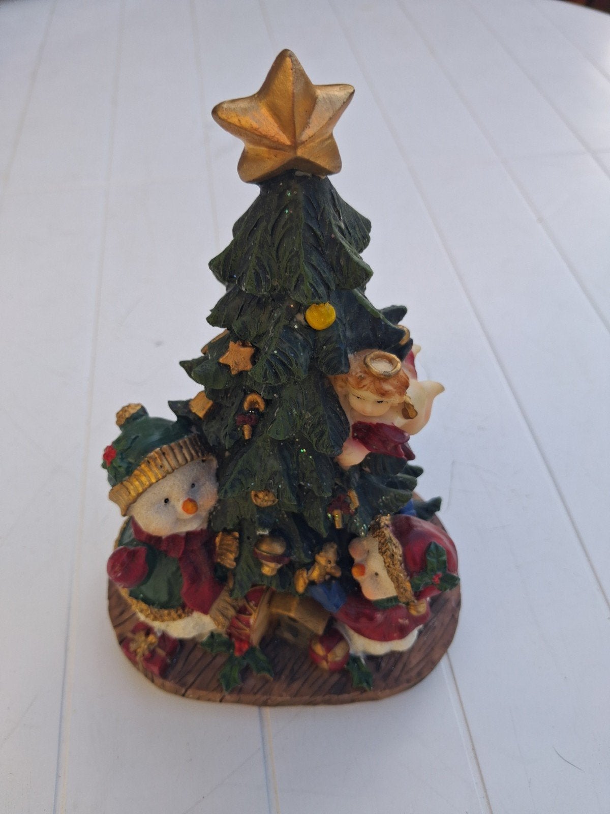 Kerstboom beeldje van steen H 20 L 13 B 10 CM ., Diversen, Ophalen of Verzenden