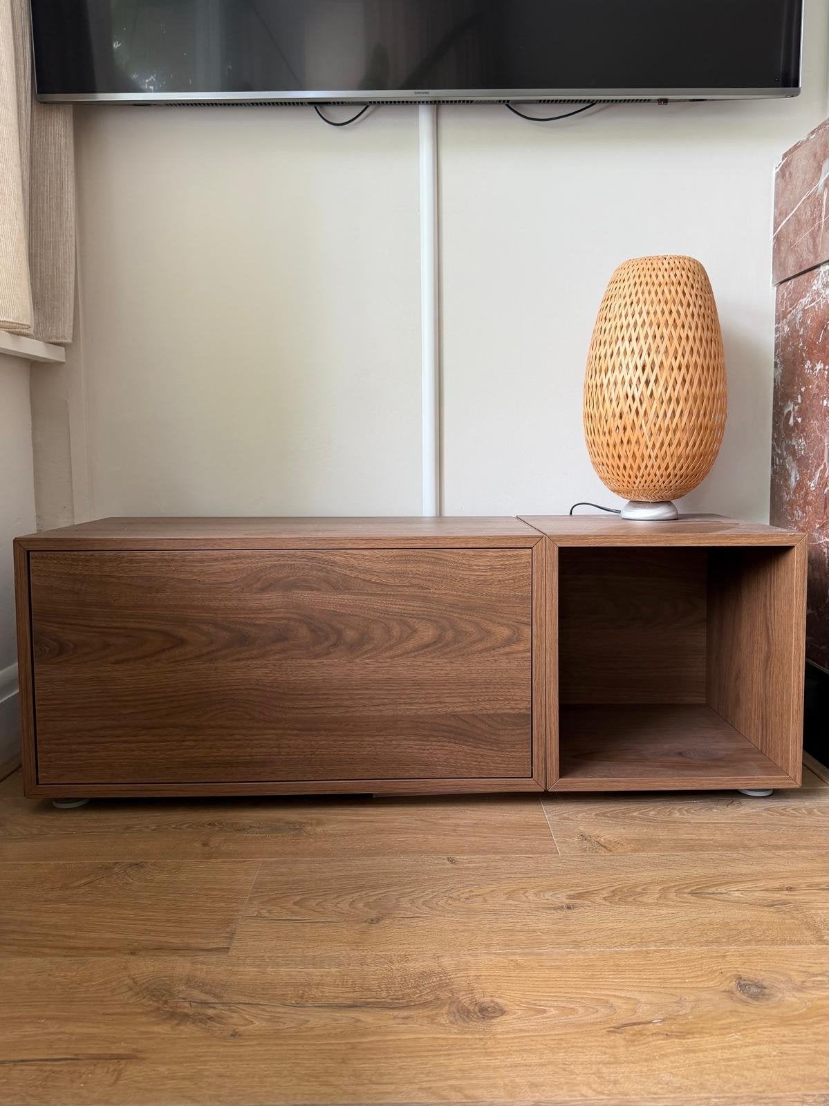 Ikea EKET TV-meubel met kabelgat - 110x35x35cm, Ophalen, Gebruikt, 100 tot 150 cm, Minder dan 100 cm