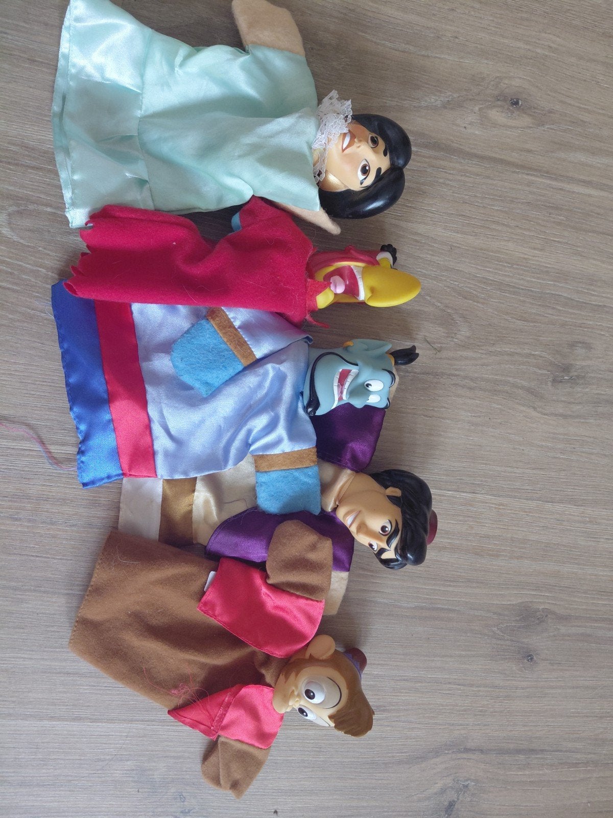 Vintage Disney Aladdin handpoppen - 5 stuks, Ophalen of Verzenden, Gebruikt
