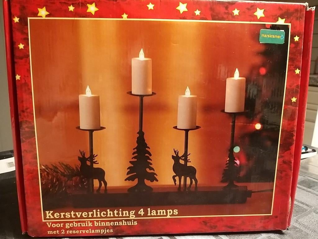 Te koop: Kerstverlichting op standaard 4-lamps, Ophalen