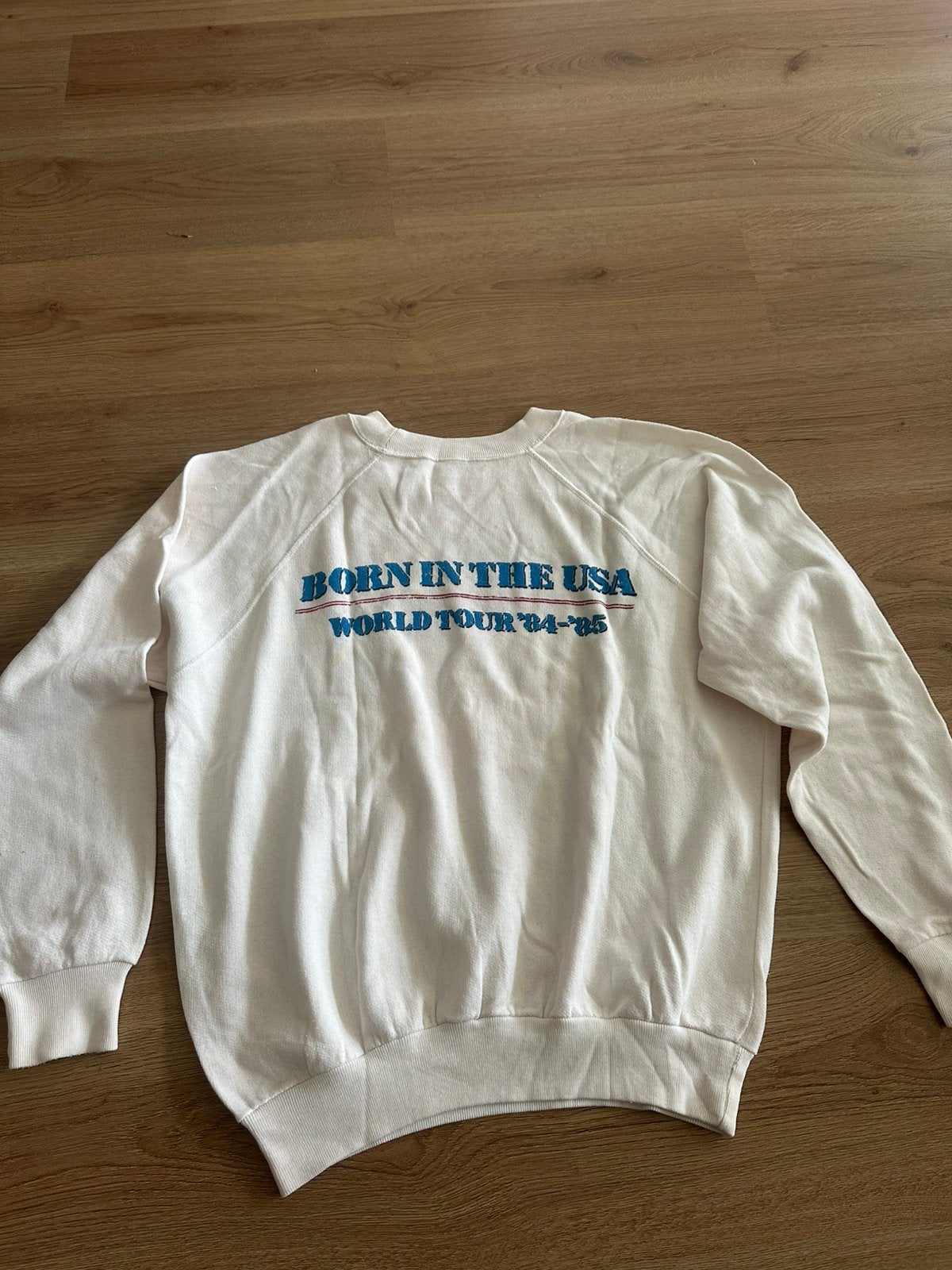Bruce Springsteen crewneck, Ophalen of Verzenden, Gedragen, Maat 52/54 (L), Wit