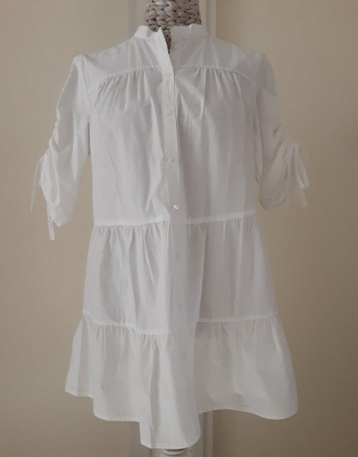 Bonprix luchtige lange blouse/tuniek wit 100% katoen mt 40, Maat 38/40 (M), Bonprix, Verzenden, Wit