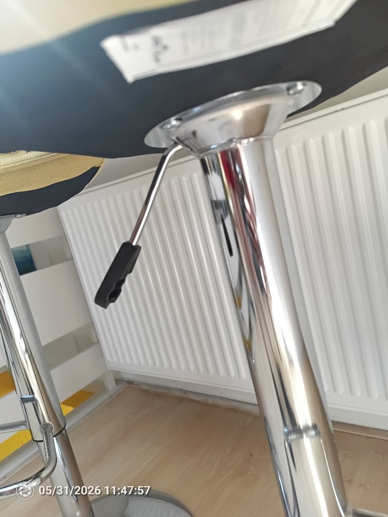 Barkrukken geel vidaxl, Huis en Inrichting, Ophalen, Zo goed als nieuw, 90 cm of meer, 2 krukken