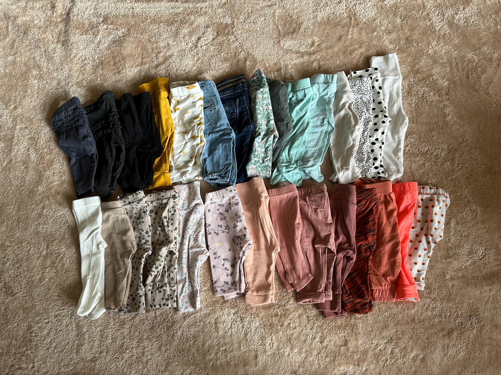 Pakket leggings / broekjes maat 56, Ophalen of Verzenden, Gebruikt, Maat 56