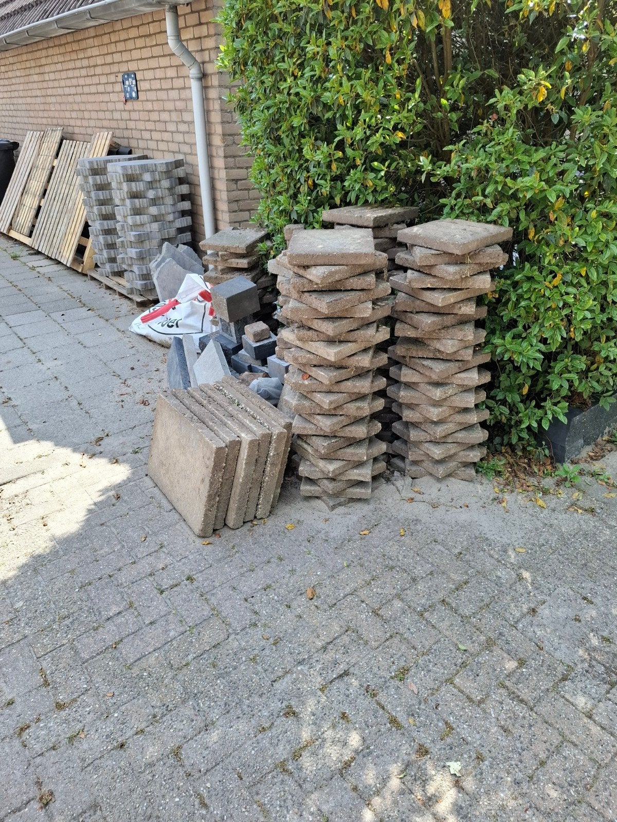 30x30 tegels, Tuin en Terras, Tegels en Klinkers, Ophalen, Gebruikt, Beton, Terrastegels