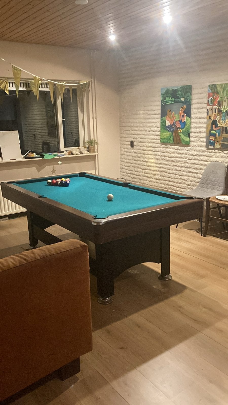 Gebruikte pooltafel inclusief keu en ballen, Sport en Fitness, Biljarten en Poolen, Ophalen, Gebruikt, Pooltafel