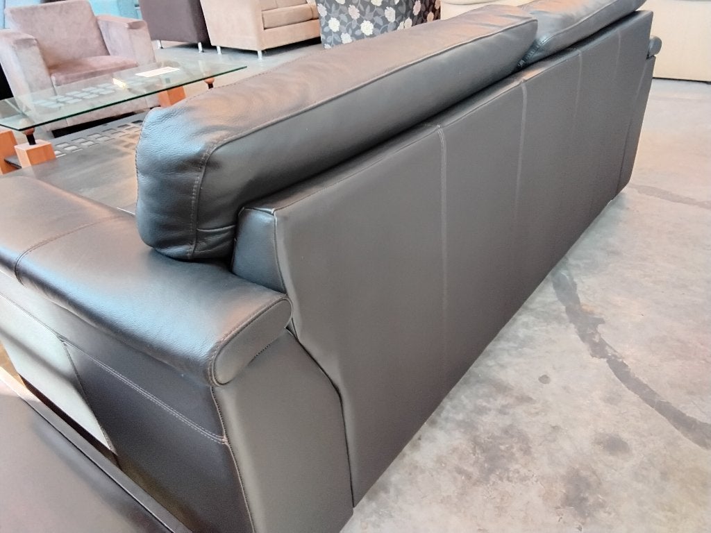 Henders en Hazel bank, leer, 180cm. Second Life Wolvega., Ophalen, Gebruikt, 150 tot 200 cm, Tweepersoons