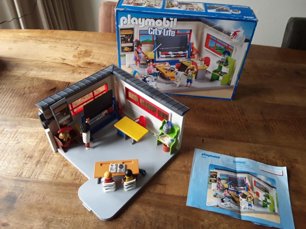 Playmobil klaslokaal compleet met doos en bouwtekeningen., Kinderen en Baby's, Speelgoed | Playmobil, Ophalen of Verzenden, Zo goed als nieuw