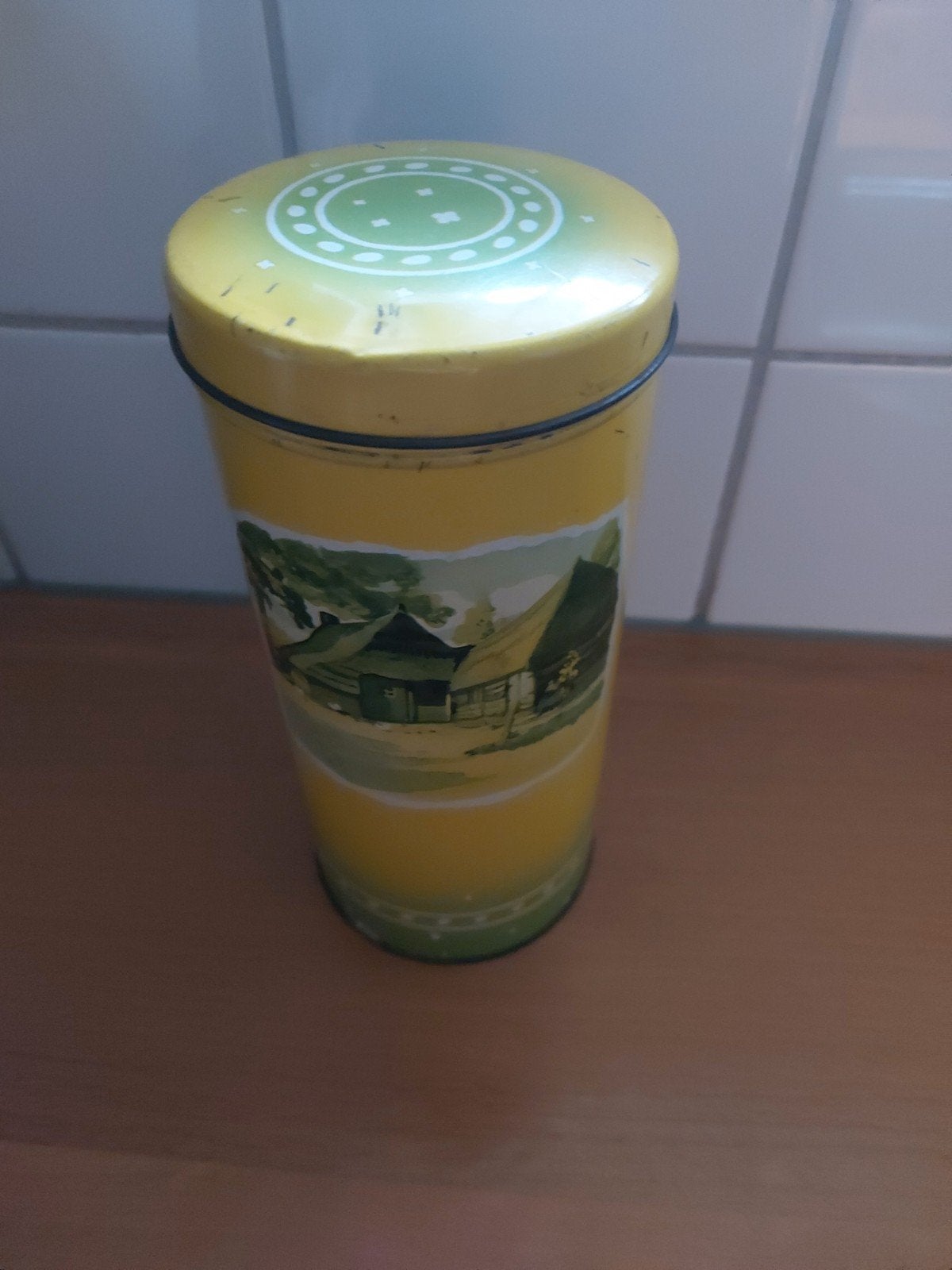 ouderwetse beschuitbus Bosscher, Verzamelen, Blikken, Ophalen of Verzenden, Gebruikt, Beschuit, Overige merken