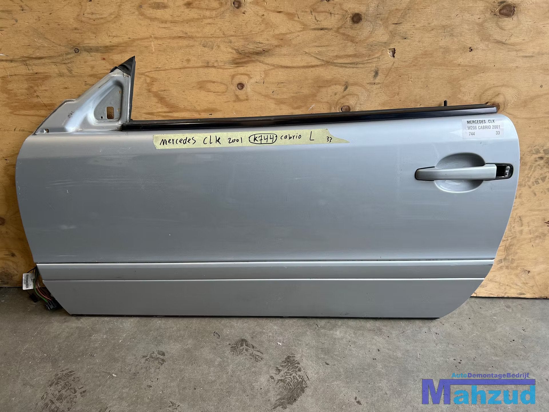 MERCEDES CLK W208 Zilver 744 links deur portier 1996-2002, Gebruikt, Mercedes-Benz AG, Deur, Mercedes-Benz