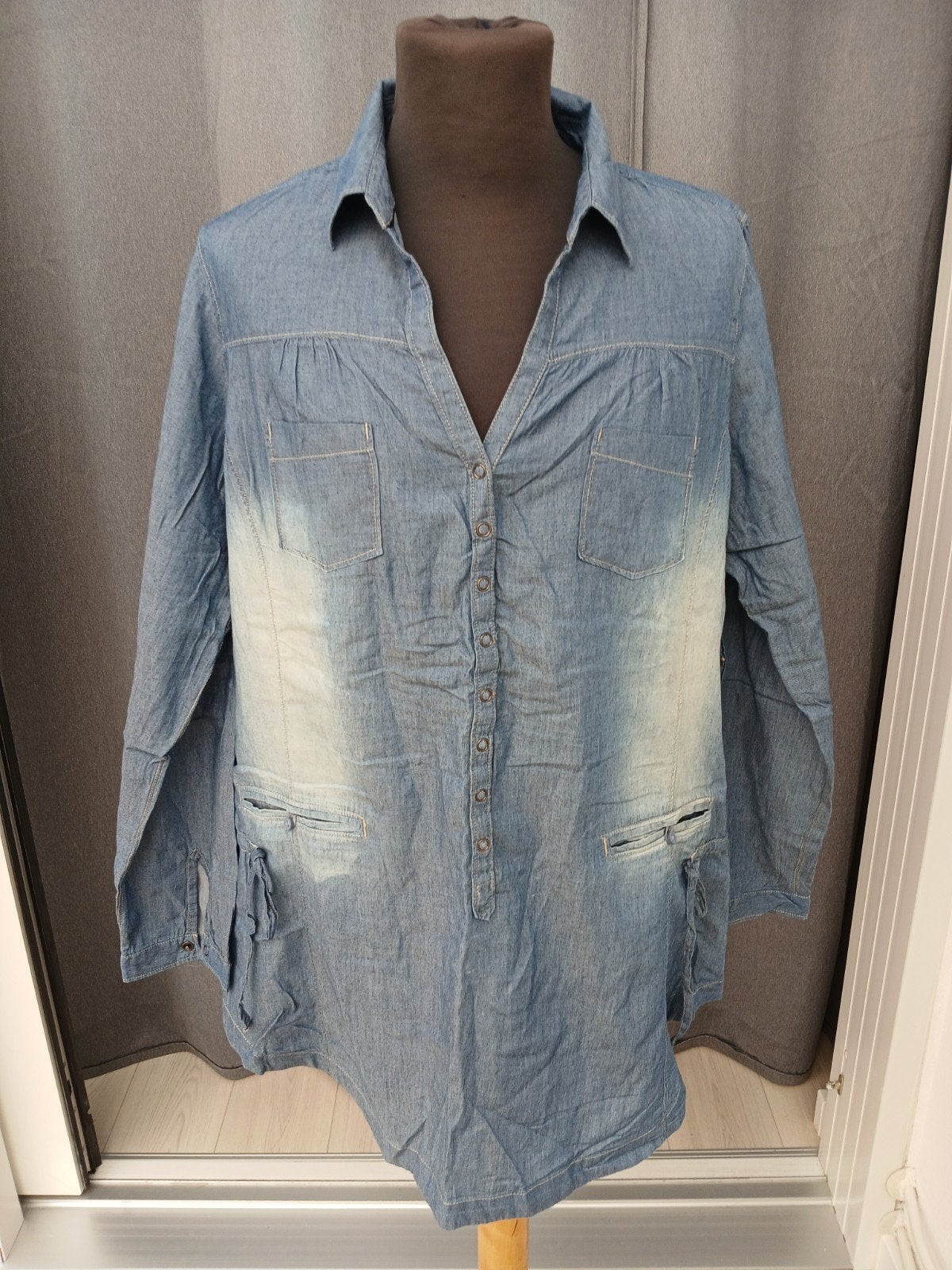 Yessica Nieuwe Blauwe Spijker Blouse Maat 46, Blauw, Yessica, Maat 42/44 (L), Nieuw