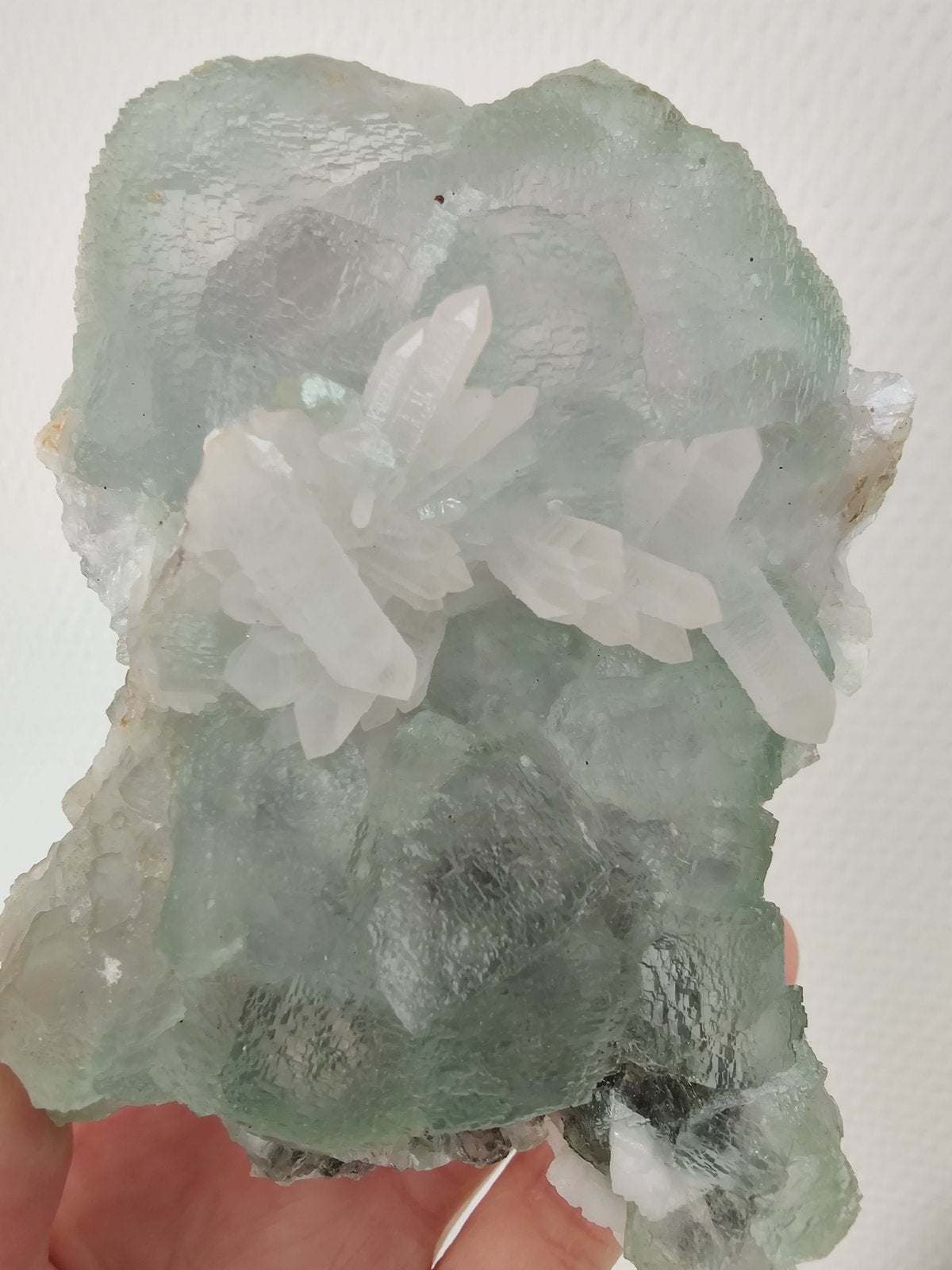 Fluoriet met kwarts, Ophalen of Verzenden, Mineraal