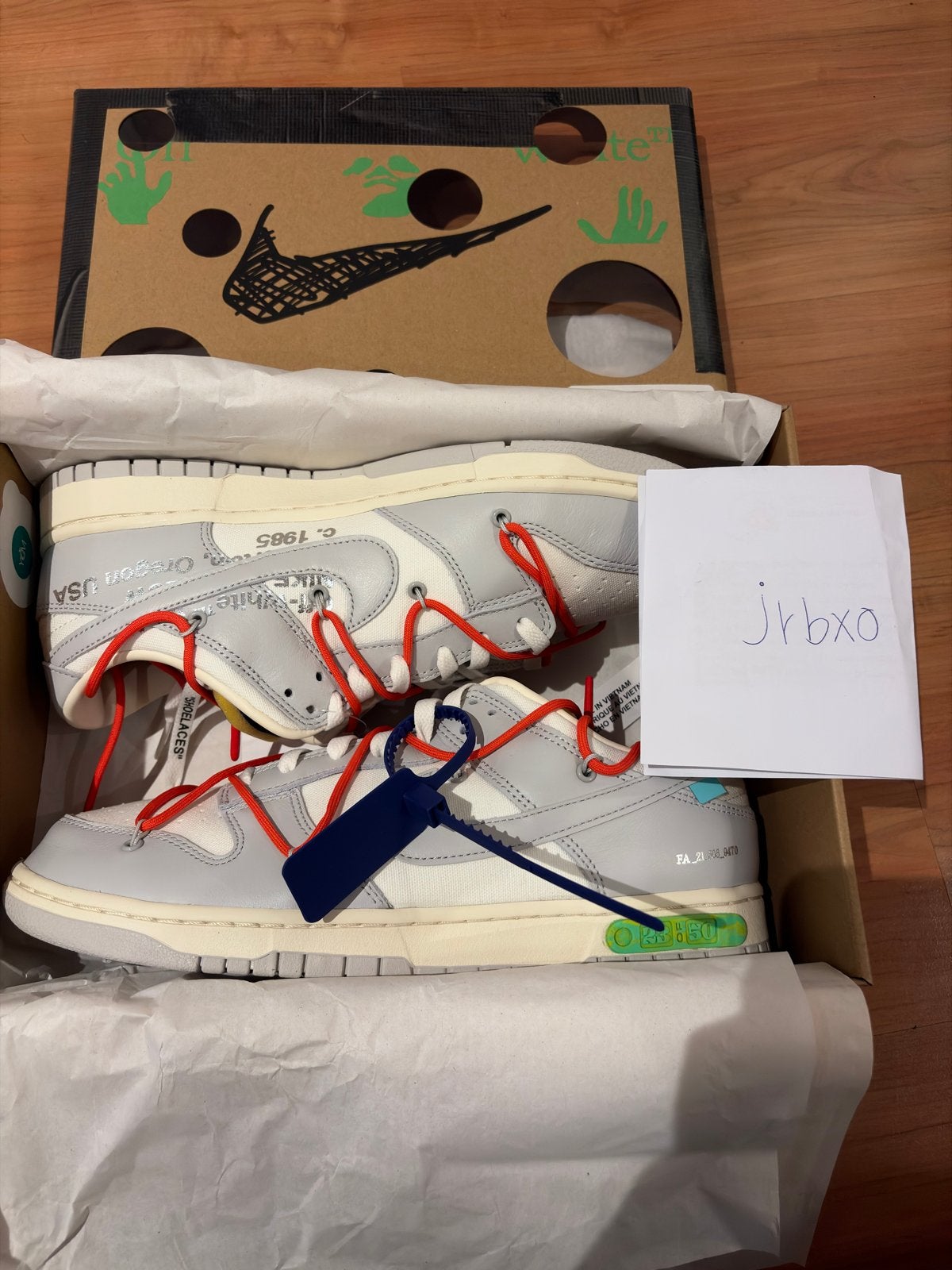 Nike Dunk Low x Off-White “Lot 23 of 50” - EU 46 / US 12, Verzenden, Nieuw, Wit, Sneakers of Gympen