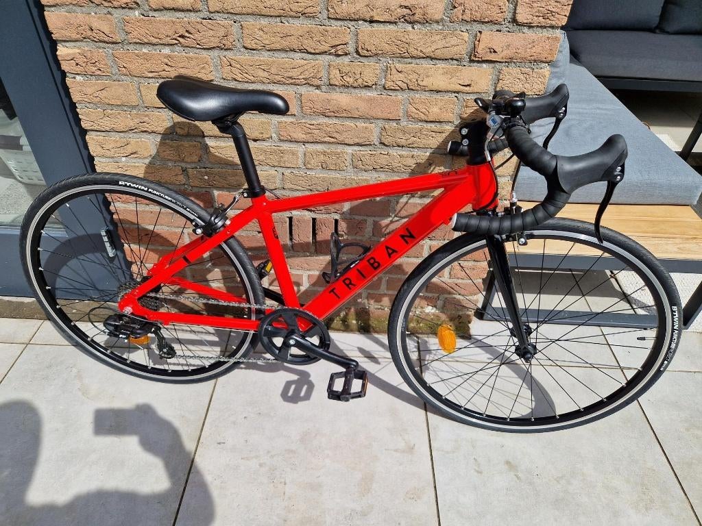 Racefiets Triban 100 Junior, kleur rood, Fietsen en Brommers, Minder dan 10 versnellingen, 26 inch, Aluminium, Minder dan 49 cm