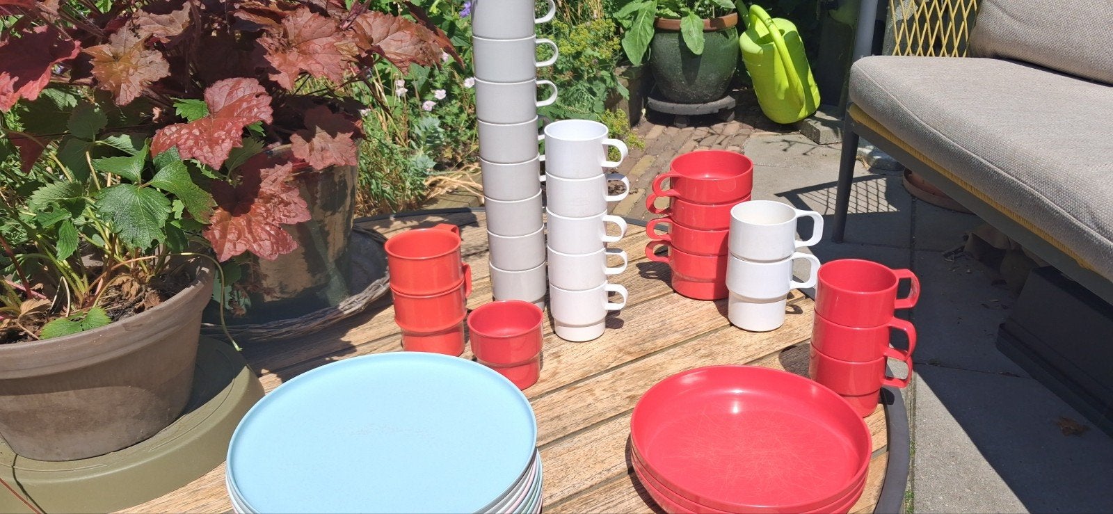 Mepal coppia en gusta campingservies, Ophalen of Verzenden, Rood