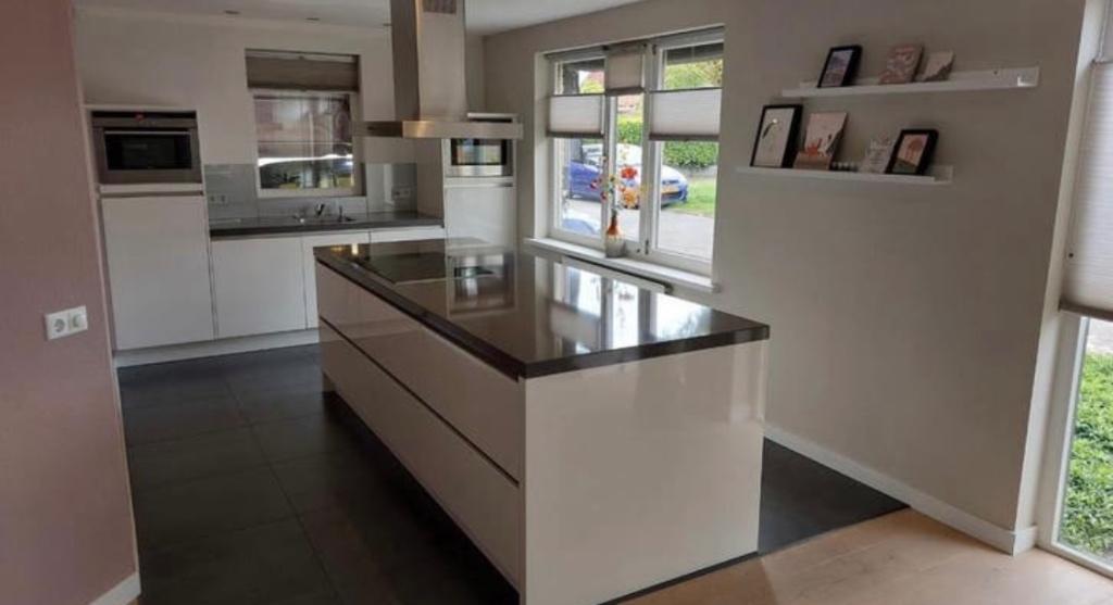✨ HOOGGLANS GREEPLOOS EILAND KEUKEN ✨, Ophalen, Wit, Dubbelwandige keuken, Zo goed als nieuw