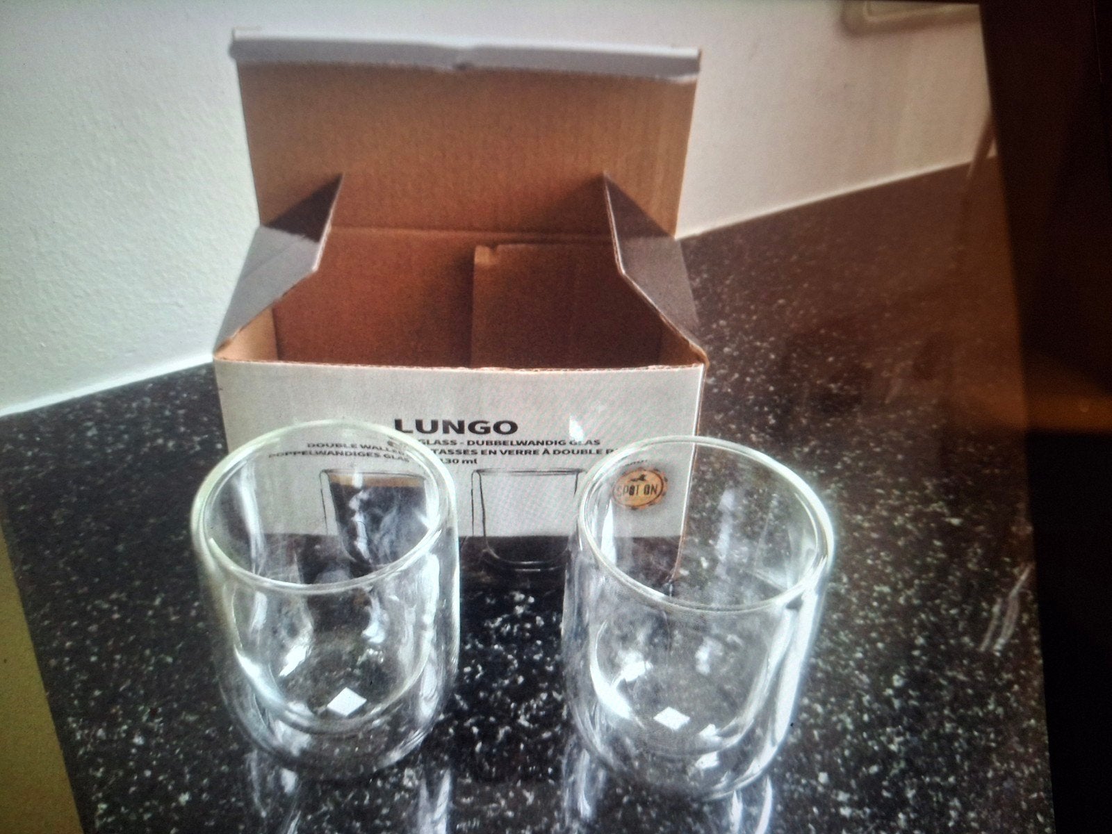 Lungo dubbelwandige glazen, Ophalen of Verzenden