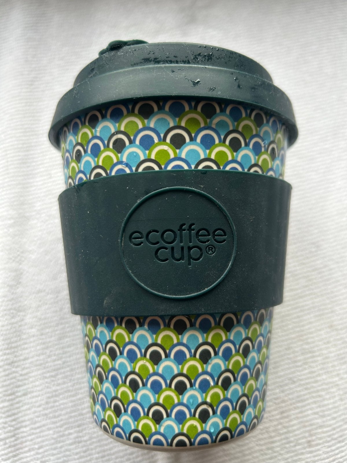 Ecoffee Cup Herbruikbare Koffiebeker - Groen/Blauw nieuw, Overige typen, Nieuw, Ophalen of Verzenden, Natuurlijk materiaal