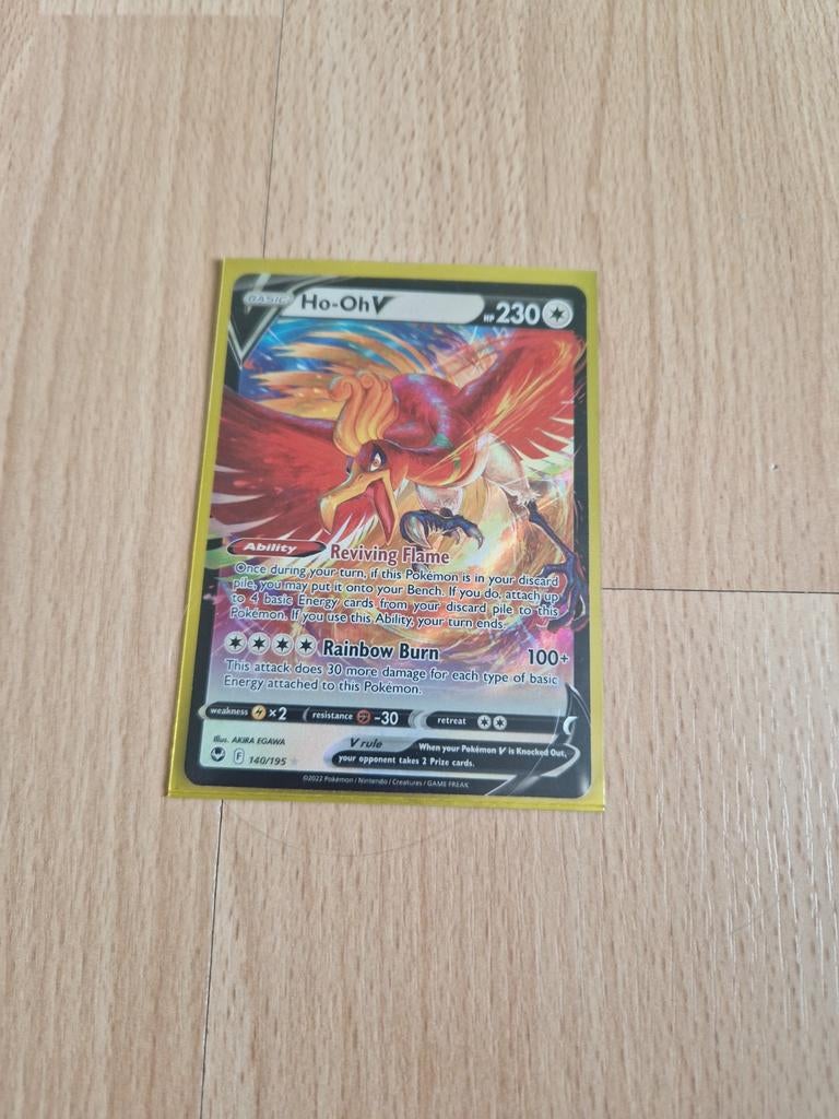 Ho-Oh V Pokémon kaart (140/185) - Zo goed als nieuw, Ophalen, Zo goed als nieuw, Losse kaart, Foil