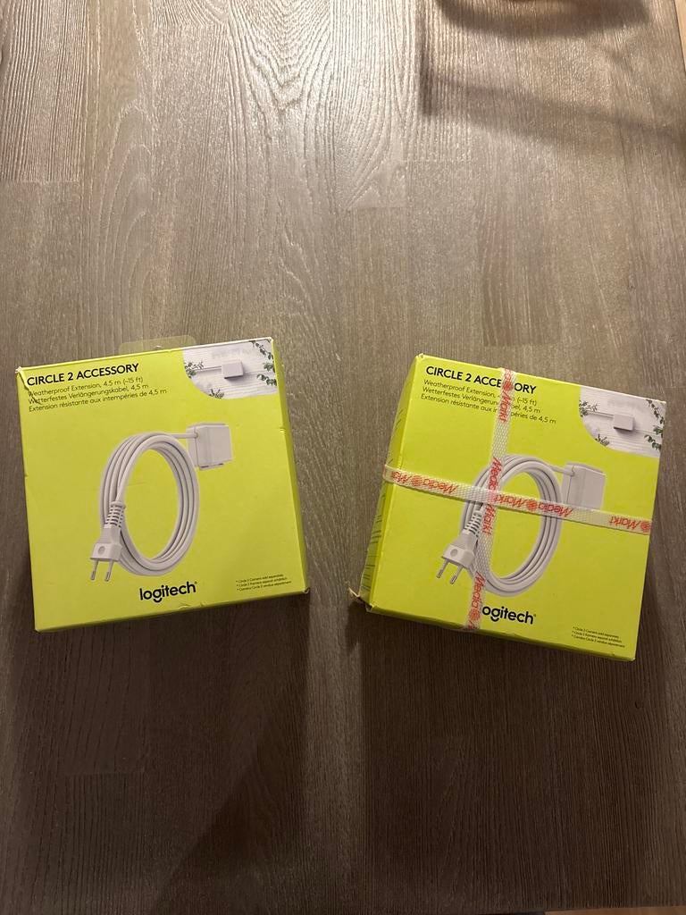2x Logitech Circle 2 Waterdicht Verlengsnoer 4,5m, Ophalen of Verzenden, Nieuw