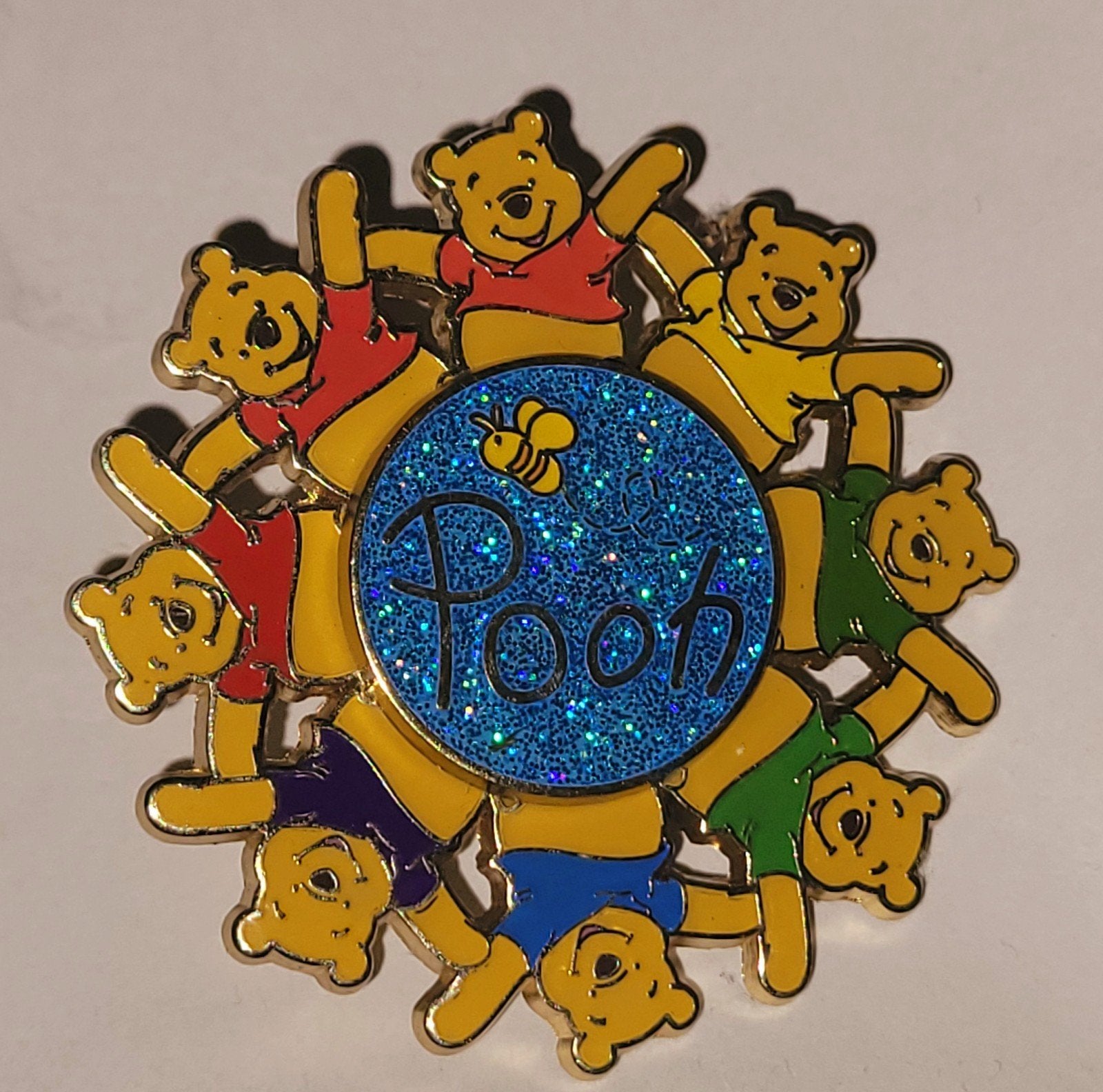 Leuke Disney Winnie de Poeh Pooh spinner pin, Verzenden, Winnie de Poeh of vrienden, Zo goed als nieuw, Overige typen