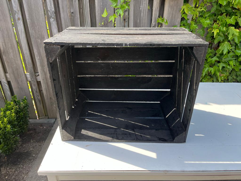 Zwarte fruitkist - 50x40x30cm, Ophalen, Minder dan 50 cm, Gebruikt, 50 tot 100 cm