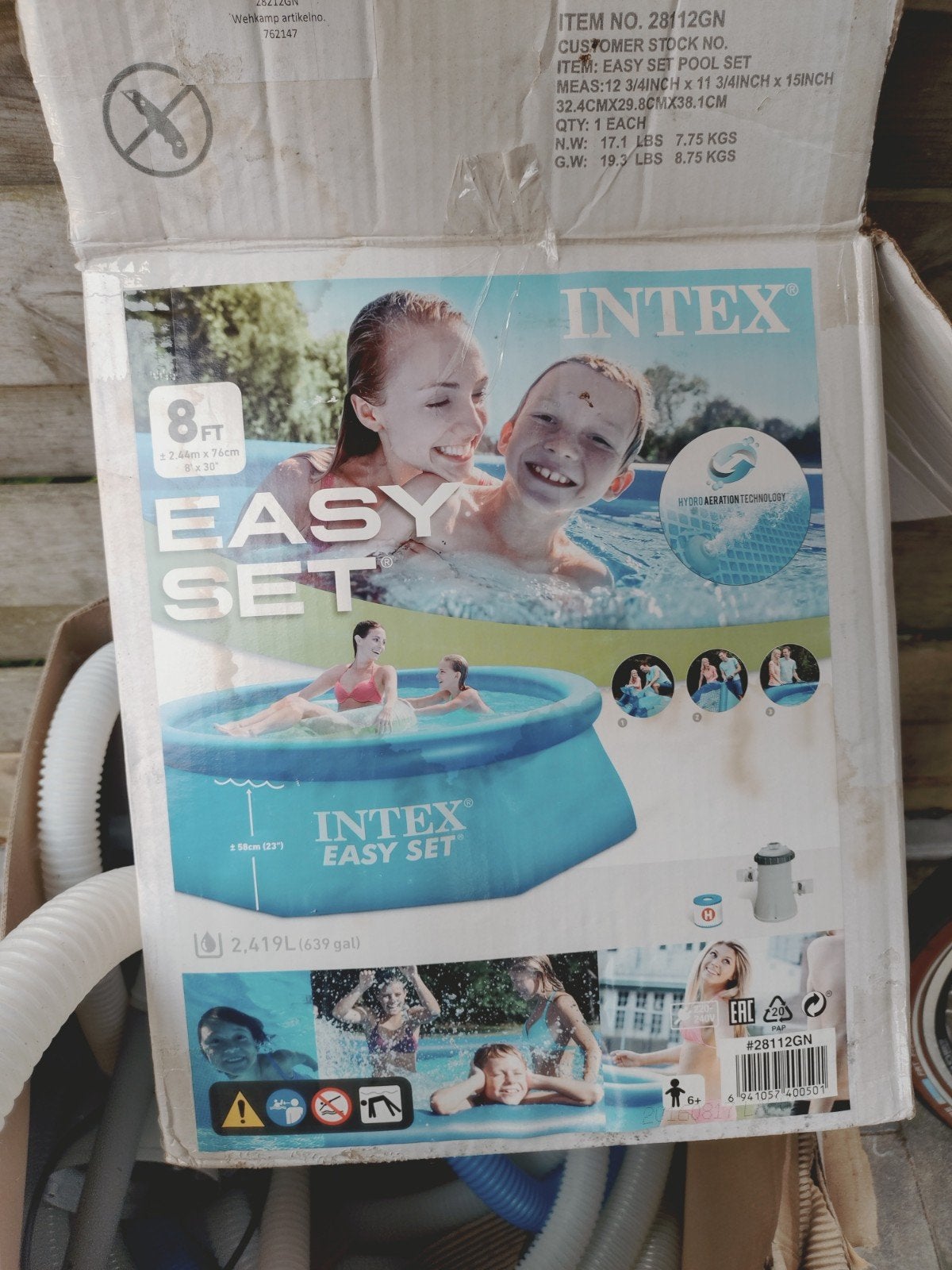 Intex Easy Set Opzetzwembad - 2.44m x 76cm, Ophalen, Gebruikt, Rond, Opzetzwembad