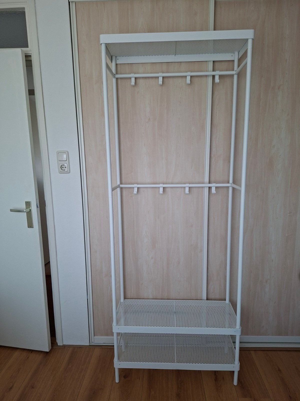 Ikea Mackapär open garderobe kapstok met schoenenopbergdeel, Ophalen, 200 cm of meer, Zo goed als nieuw, Metaal