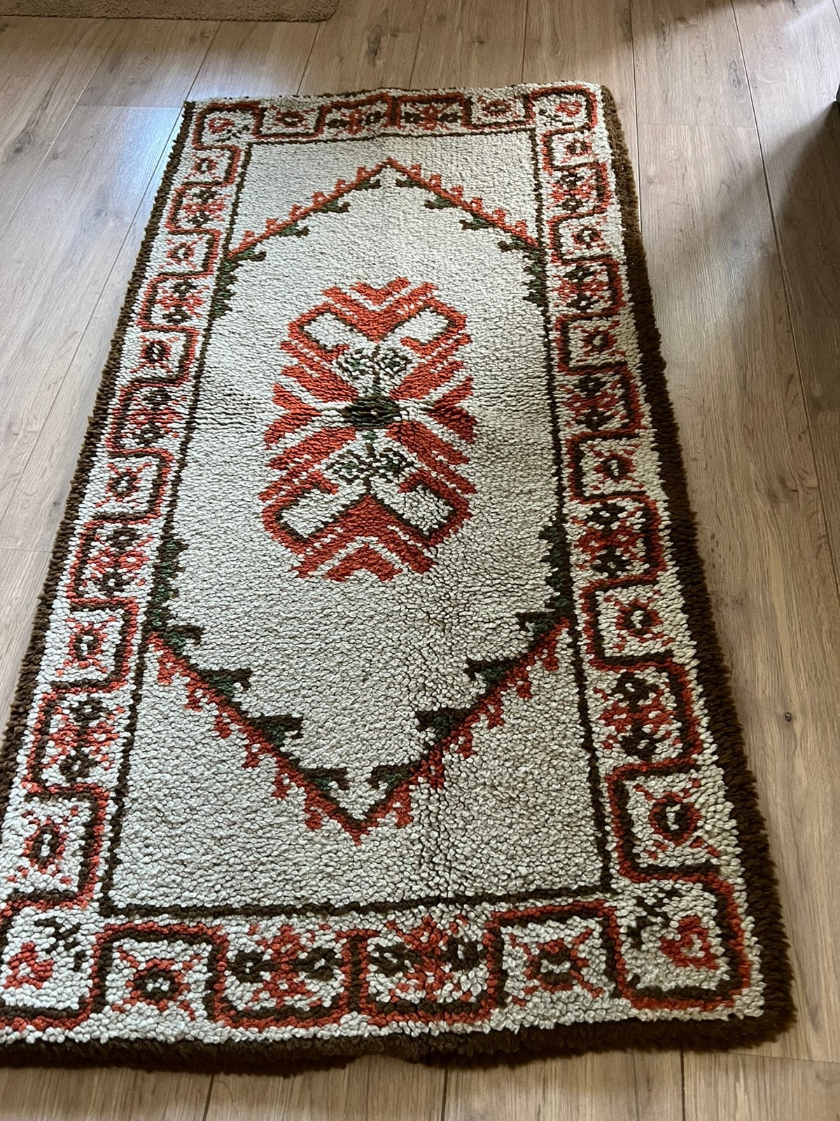 Vloerkleed handgemaakt, Ophalen, Gebruikt, Vintage, 50 tot 100 cm